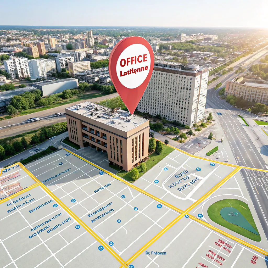 Office location on map
